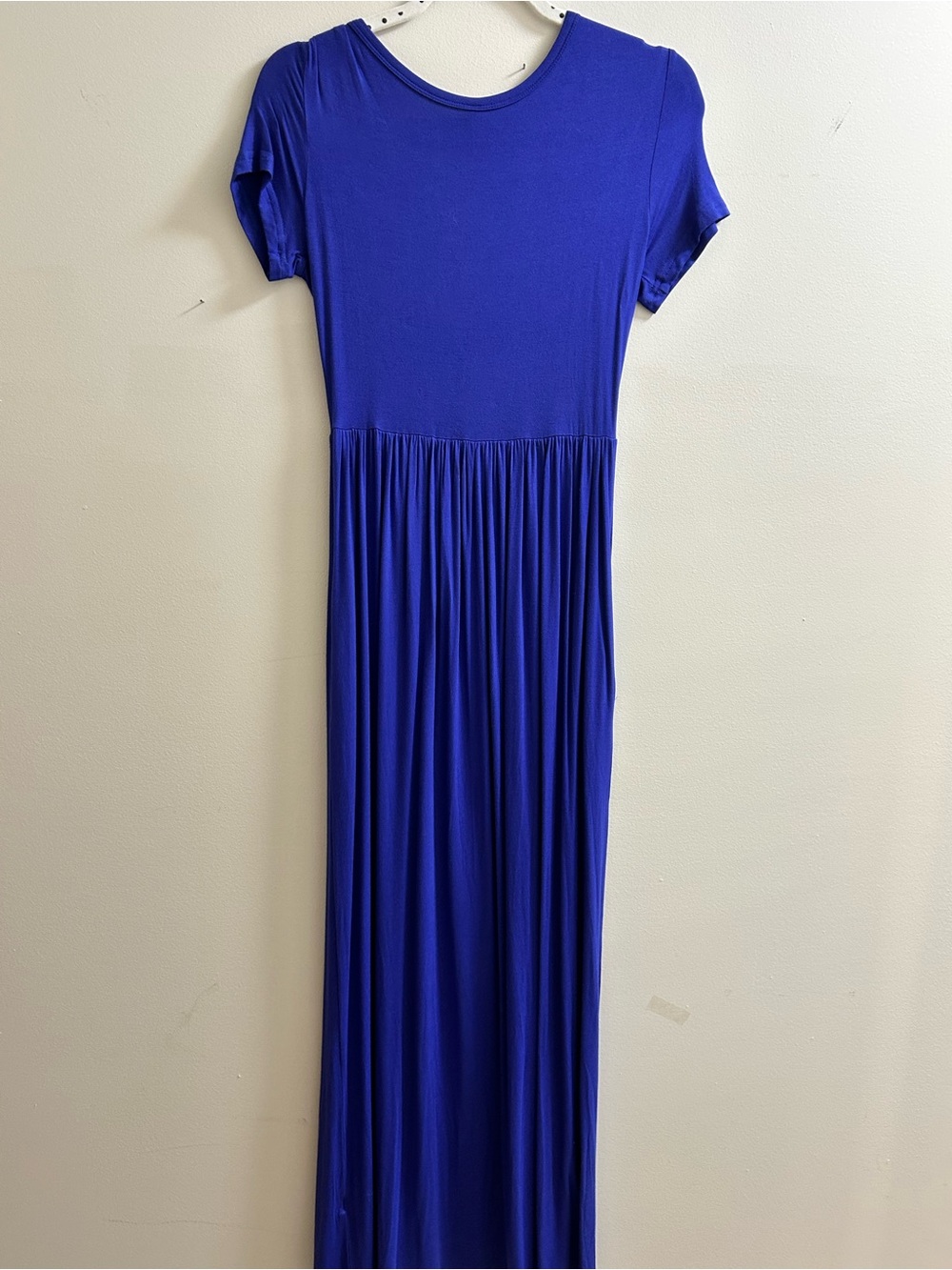 Everyday Short-Sleeve Maxi Dress in Royal Blue